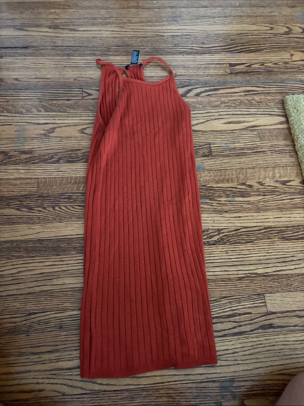 Forever 21 Ribbed Maxi Dress in Rust Orange